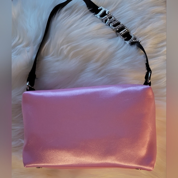 Truly Satin bag with sliding Rhinestone Logo Brand New 💎 - Picture 7 of 7